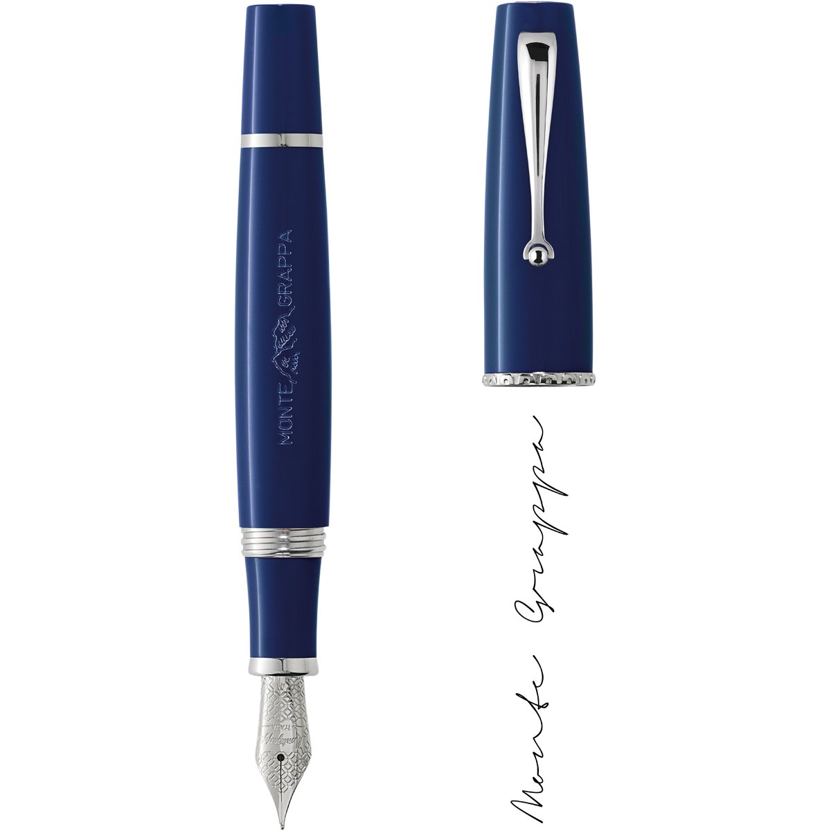 Montegrappa - Penna Stilografica Blu Navy con pennino in oro 14K Monte–  Idee Preziose